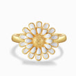 Load image into Gallery viewer, Colored Sunflower Adjustable Ring - White on a white background
