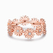 Load image into Gallery viewer, Sunflower Rose Gold Adjustable Ring on a white background
