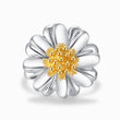 Load image into Gallery viewer, Silver Sunflower Adjustable Ring on a white background

