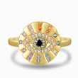 Load image into Gallery viewer, Multicolored Stone Evil Eye Adjustable Ring
