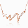 Load image into Gallery viewer, To My Daughter Highs and Lows rose gold Necklace ( pendant closer look)
