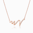 Load image into Gallery viewer, To My Daughter Highs and Lows rose gold Necklace on a white background
