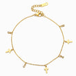 Load image into Gallery viewer, Cross Gold plated Ankle Bracelet in a white background
