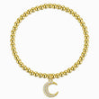 Load image into Gallery viewer, Jeweled Moon Beaded Bracelet on a gold bracelet
