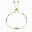 Load image into Gallery viewer, Jeweled Cross gold plated Bracelet in a white background
