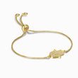 Load image into Gallery viewer, White Stone Hamsa Hand Gold Chain Bracelet
