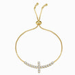 Load image into Gallery viewer, White Cross gold plated Bracelet on a white background
