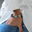 Load image into Gallery viewer, A model wearing To My Granddaughter, I Will Always Be With You Silver Bracelet
