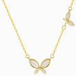 Load image into Gallery viewer, Butterfly Necklace Gold Chain Lock in a white background
