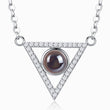 Load image into Gallery viewer, To My Love, Triangle Projection silver plated Necklace on a white background
