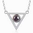 Load image into Gallery viewer, pendant of To My Wife, Triangle Projection Necklace on a white background
