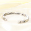 Load image into Gallery viewer, Dad, You Walk Beside Me Every Day Bracelet Placed on the top of a White Fabric
