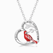 Load image into Gallery viewer, Cardinal Heart Memorial Pendant on a white background
