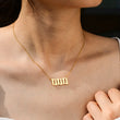 Load image into Gallery viewer, Model wearing a 000 angel number gold necklace
