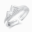 Load image into Gallery viewer, To My Daughter The Climb Pave Mountain Silver and crystal engraved Ring
