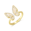 Load image into Gallery viewer, Sculpted Butterfly Gold Ring
