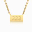 Load image into Gallery viewer, gold Angel Number 333 Necklace on a white background
