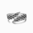 Load image into Gallery viewer, Mom of an Angel Personalized Wing Ring on a white background
