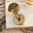 Load image into Gallery viewer, To My Son, Enjoy The Ride Compass on a page of an open book (closer loo)
