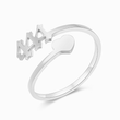 Load image into Gallery viewer, silver Angel Number 444 Ring on a white background
