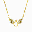 Load image into Gallery viewer, To My Husband in Heaven Angel Wing Gold  Necklace on a white background
