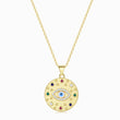 Load image into Gallery viewer, Multicolored Medallion Evil Eye Necklace
