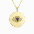 Load image into Gallery viewer, Crystal Evil Eye Medallion Pendant

