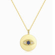 Load image into Gallery viewer, Crystal Evil Eye Medallion Necklace
