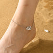 Load image into Gallery viewer, A model wearing a 555 Angel Number Silver-plated Anklet
