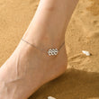 Load image into Gallery viewer, A model wearing a 888 Angel Number Silver-plated Anklet
