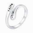 Load image into Gallery viewer, To My Daughter, Pray Through It Faith silver plated Wrap Ring on a white background
