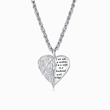 Load image into Gallery viewer, Wife To Husband With Wings Silver Necklace  in a white background
