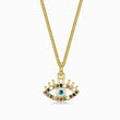Load image into Gallery viewer, Multicolored Lashed Evil Eye Necklace
