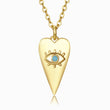 Load image into Gallery viewer, Drop-shaped Heart Blue Evil Eye Pendant
