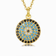 Load image into Gallery viewer, Ancient Protector Evil Eye Gold Tone Pendant

