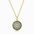 Load image into Gallery viewer, Ancient Protector Evil Eye Gold Tone Necklace
