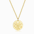 Load image into Gallery viewer, Round LOVE Evil Eye Gold Tone Necklace
