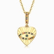 Load image into Gallery viewer, Heart Shaped Evil Eye Pendant
