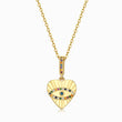 Load image into Gallery viewer, Heart Shaped Evil Eye Gold Tone Necklace
