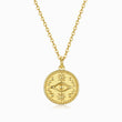 Load image into Gallery viewer, Round Evil Eye Gold Tone Necklace

