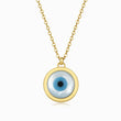 Load image into Gallery viewer, Blue Evil Eye Gold Chain Necklace
