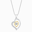 Load image into Gallery viewer, Work Bestie Luxe Heart Necklace on a white background
