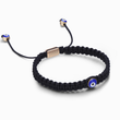 Load image into Gallery viewer, black colored To My Grandson Evil Eye Braided Bracelet on a white background

