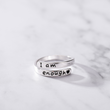 Load image into Gallery viewer, I Am Enough&#39; Ring place on top of a white marble top
