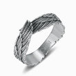 Load image into Gallery viewer, Side view of To My Daughter Personalized Angel Wing Ring isolated on a white background
