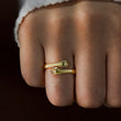 Load image into Gallery viewer, Personalized Family Hug Gold Plated Ring worn by a model
