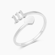 Load image into Gallery viewer, silver Angel Number 111 Ring on a white background

