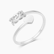 Load image into Gallery viewer, silver Angel Number 222 Ring on a white background
