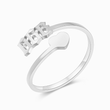 Load image into Gallery viewer, silver Angel Number 666 Ring on a white background
