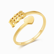 Load image into Gallery viewer, gold Angel Number 666 Ring on a white background
